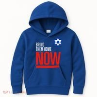 Bring Them Home Now! Stand With Israel Star of David Kids Hoodie thumb 0