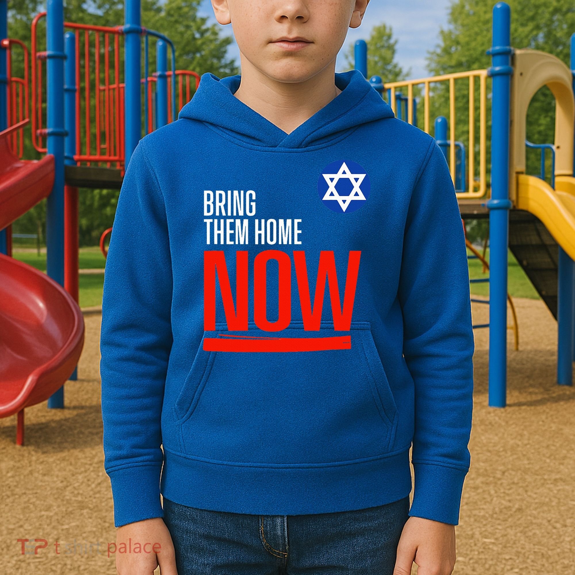 Bring Them Home Now! Stand With Israel Star of David Kids Hoodie