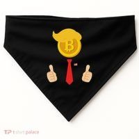 Bitcoin Trump Hair Cryptocurrency President Trump 45 47 Maga USA-Made Doggie Bandana thumb 0