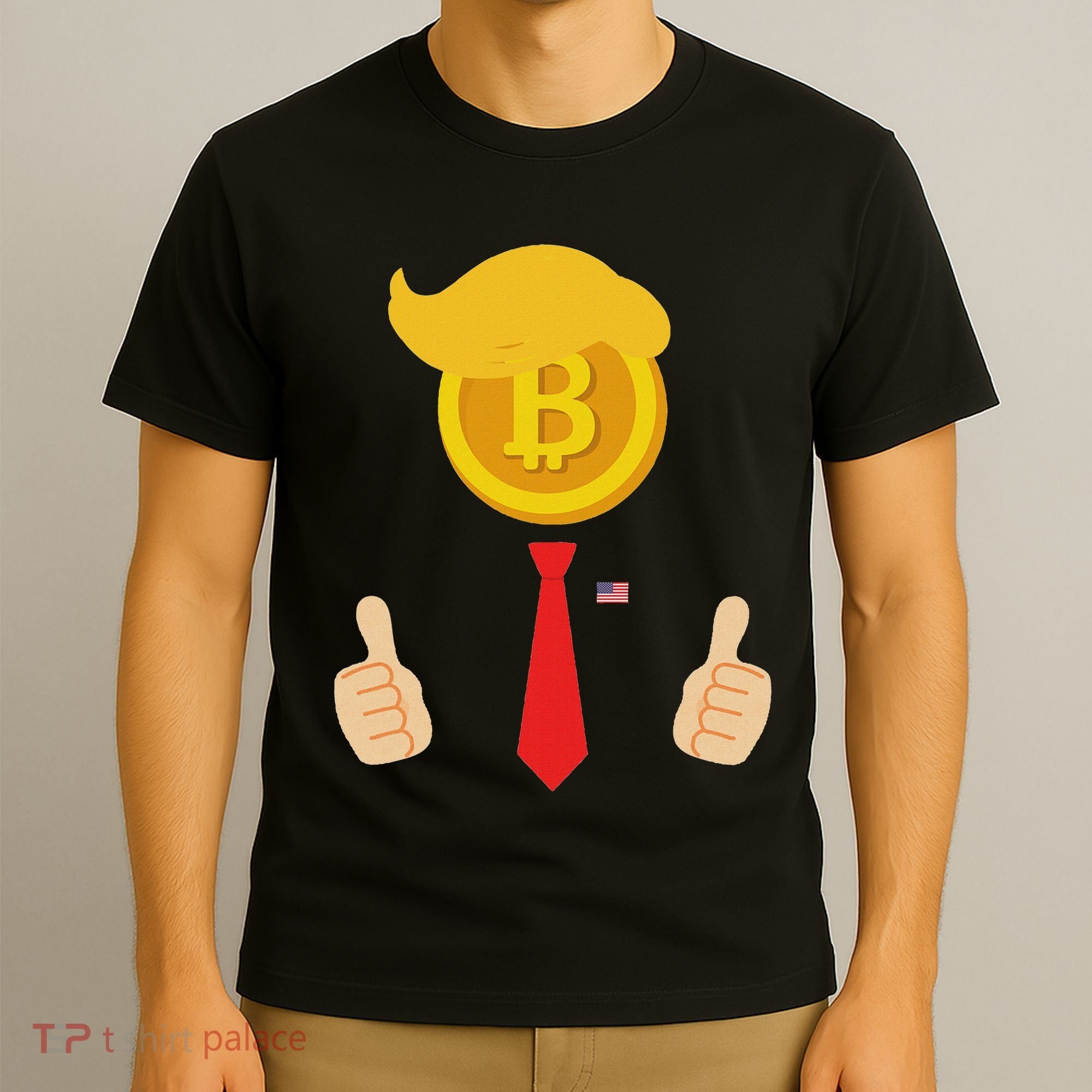 Bitcoin Trump Hair Cryptocurrency President Trump 45 47 Maga T-Shirt
