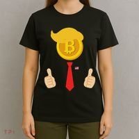 Bitcoin Trump Hair Cryptocurrency President Trump 45 47 Maga T-Shirt thumb 4