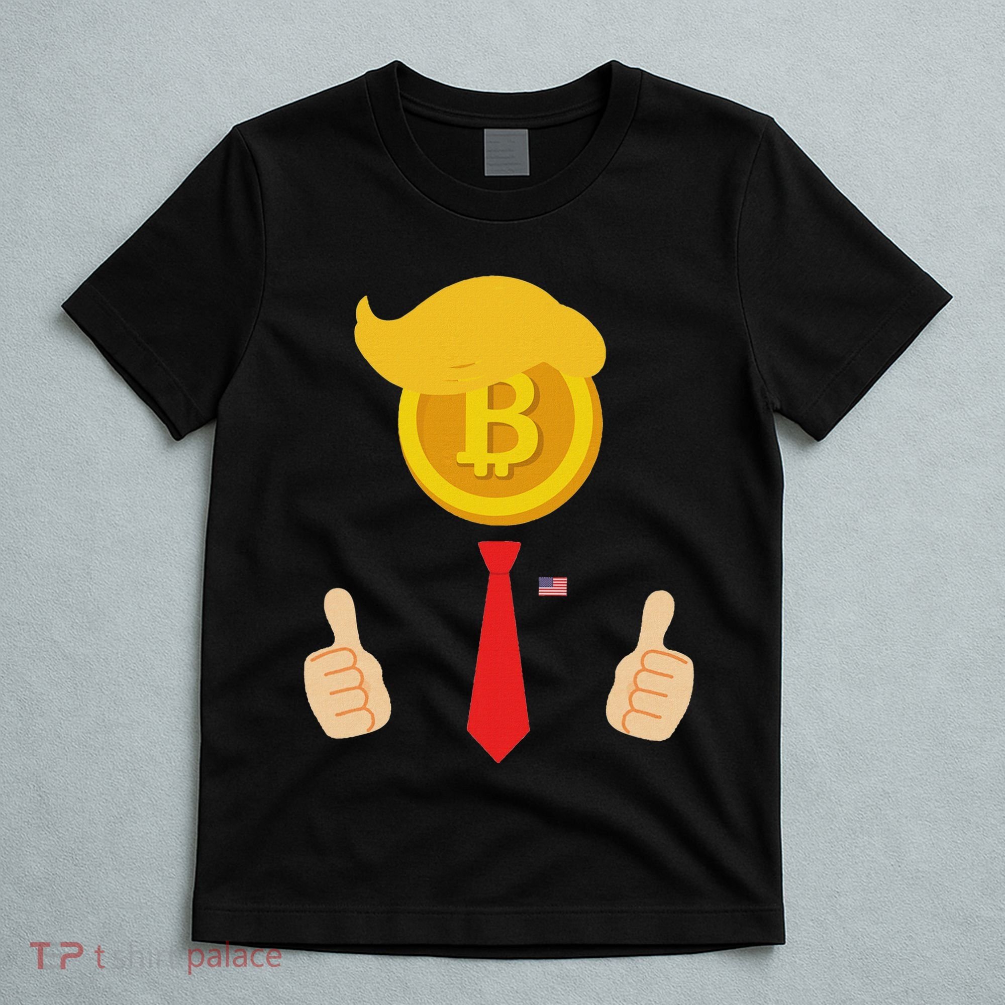 Bitcoin Trump Hair Cryptocurrency President Trump 45 47 Maga T-Shirt