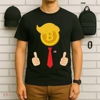Bitcoin Trump Hair Cryptocurrency President Trump 45 47 Maga T-Shirt thumb 6