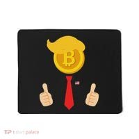 Bitcoin Trump Hair Cryptocurrency President Trump 45 47 Maga Mousepad thumb 0