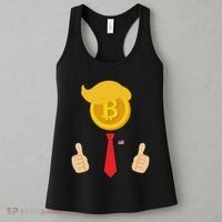 Bitcoin Trump Hair Cryptocurrency President Trump 45 47 Maga Women's Tank Top thumb 3
