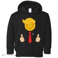 Bitcoin Trump Hair Cryptocurrency President Trump 45 47 Maga Toddler Hoodie thumb 0