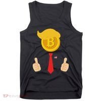 Bitcoin Trump Hair Cryptocurrency President Trump 45 47 Maga Tank Top thumb 0