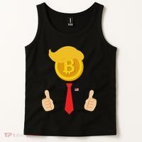 Bitcoin Trump Hair Cryptocurrency President Trump 45 47 Maga Tank Top thumb 2
