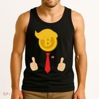 Bitcoin Trump Hair Cryptocurrency President Trump 45 47 Maga Tank Top thumb 3
