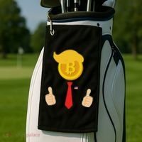 Bitcoin Trump Hair Cryptocurrency President Trump 45 47 Maga Golf Towel thumb 2