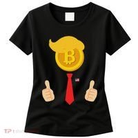 Bitcoin Trump Hair Cryptocurrency President Trump 45 47 Maga Women's T-Shirt thumb 0