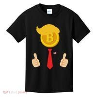 Bitcoin Trump Hair Cryptocurrency President Trump 45 47 Maga Kids T-Shirt thumb 0