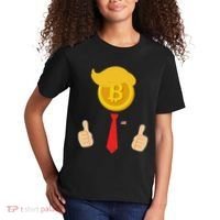 Bitcoin Trump Hair Cryptocurrency President Trump 45 47 Maga Kids T-Shirt thumb 2