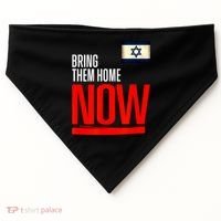 Bring Them Home Now! Stand With Israel Flag USA-Made Doggie Bandana thumb 0