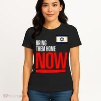 Bring Them Home Now! Stand With Israel Flag Women's T-Shirt thumb 4
