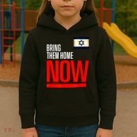 Bring Them Home Now! Stand With Israel Flag Kids Hoodie thumb 3