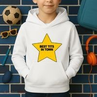 Best Tits In Town Kids Hoodie thumb 2
