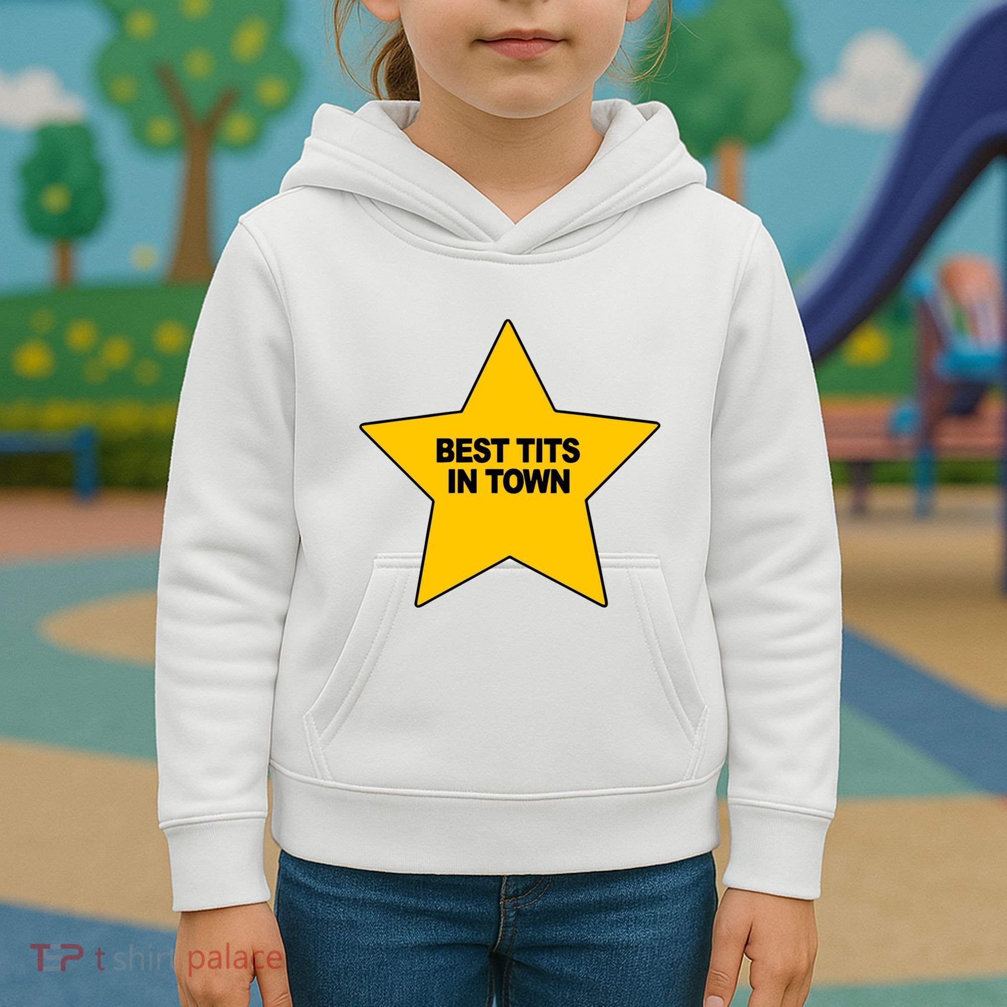 Best Tits In Town Kids Hoodie