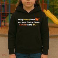Being Twenty In The 70s Was Much More Fun Than Kids Hoodie thumb 3
