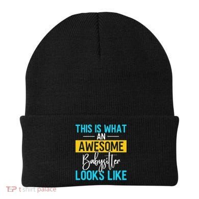 Babysitter This Is What An Awesome Sitter Looks Like Gift Beanie
