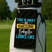 Babysitter This Is What An Awesome Sitter Looks Like Gift Golf Towel thumb 2