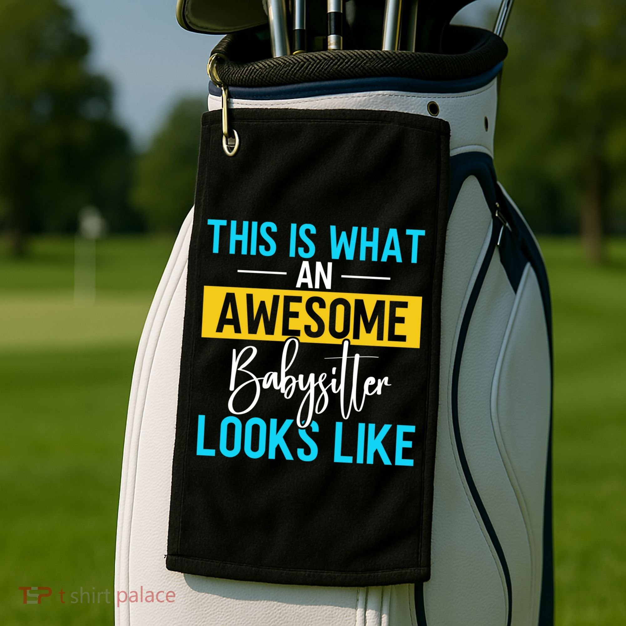 Babysitter This Is What An Awesome Sitter Looks Like Gift Golf Towel