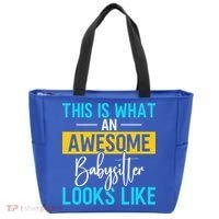Babysitter This Is What An Awesome Sitter Looks Like Gift Tote Bag thumb 0
