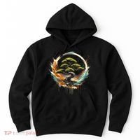 Bonsai Tree In Japanese Zen Buddhist Enso Circle Christmas Hoodie thumb 0