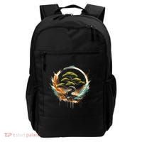 Bonsai Tree In Japanese Zen Buddhist Enso Circle Christmas Backpack thumb 0