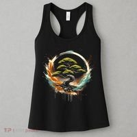 Bonsai Tree In Japanese Zen Buddhist Enso Circle Christmas Women's Tank Top thumb 3