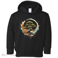 Bonsai Tree In Japanese Zen Buddhist Enso Circle Christmas Toddler Hoodie thumb 0