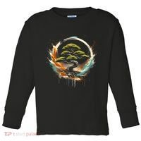 Bonsai Tree In Japanese Zen Buddhist Enso Circle Christmas Toddler Long Sleeve Shirt thumb 0