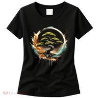 Bonsai Tree In Japanese Zen Buddhist Enso Circle Christmas Women's T-Shirt thumb 0