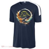 Bonsai Tree In Japanese Zen Buddhist Enso Circle Christmas Sport-Tek Competitor United Soccer Jersey thumb 2
