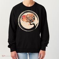 Bonsai Tree in Enso Circle Japanese Zen Women's Sweatshirt thumb 0