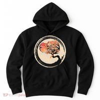Bonsai Tree in Enso Circle Japanese Zen Hoodie thumb 0