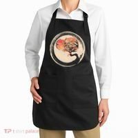 Bonsai Tree in Enso Circle Japanese Zen Apron thumb 2