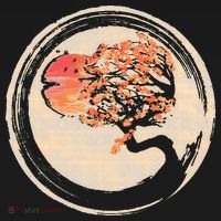 Bonsai Tree in Enso Circle Japanese Zen Sweatshirt thumb 3