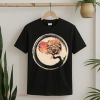 Bonsai Tree in Enso Circle Japanese Zen T-Shirt thumb 2