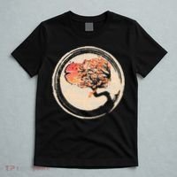 Bonsai Tree in Enso Circle Japanese Zen T-Shirt thumb 5