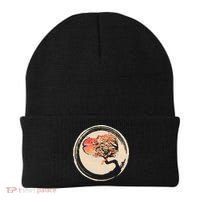 Bonsai Tree in Enso Circle Japanese Zen Beanie thumb 0