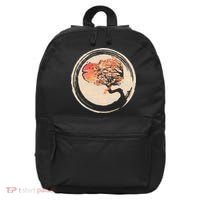 Bonsai Tree in Enso Circle Japanese Zen 16 in Basic Backpack thumb 0