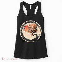 Bonsai Tree in Enso Circle Japanese Zen Women's Tank Top thumb 0