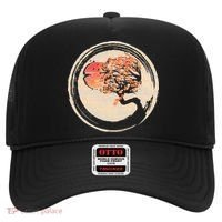 Bonsai Tree in Enso Circle Japanese Zen Hat thumb 0