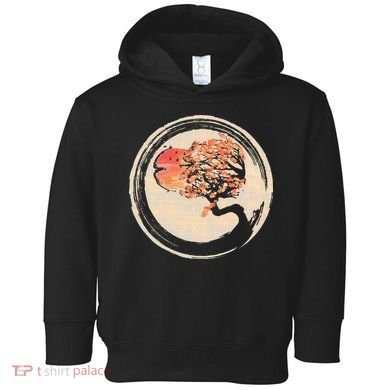 Bonsai Tree in Enso Circle Japanese Zen Toddler Hoodie