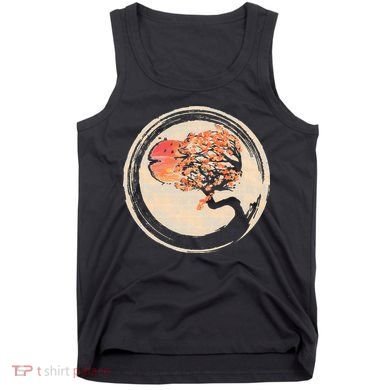 Bonsai Tree in Enso Circle Japanese Zen Tank Top