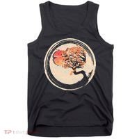 Bonsai Tree in Enso Circle Japanese Zen Tank Top thumb 0
