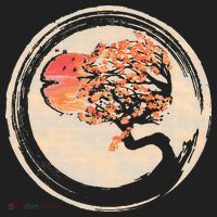 Bonsai Tree in Enso Circle Japanese Zen Golf Towel thumb 3
