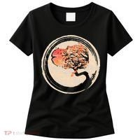 Bonsai Tree in Enso Circle Japanese Zen Women's T-Shirt thumb 0
