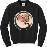 Bonsai Tree in Enso Circle Japanese Zen Kids Sweatshirt thumb 0